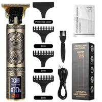 @BuyMartianTravel | Professional Cordless Hair Clipper Everyday / Travel Set for Men – Retro Metal Body, Precision Blades & LED Display