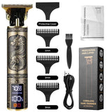 @BuyMartianTravel | Professional Cordless Hair Clipper Everyday / Travel Set for Men – Retro Metal Body, Precision Blades & LED Display