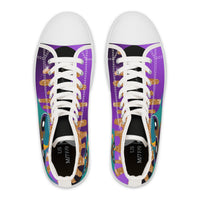 Your Fave Travel Kicks | Royal Bliss Anime Women's High-Top Canvas Sneaker (Lakers Glitter Version)