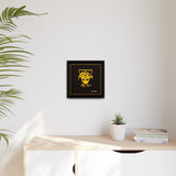 The Notorious M.A.R.T.I.A.N.S. I — The Vault | Black & Gold Framed Matte Canvas Wall Art (Square Edition)