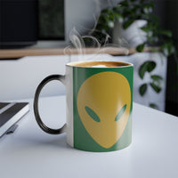 @BuyMartianHome Abstract Alien Buy Martian Merch™ Color Morphing Mug, 11oz (Green & Gold)