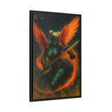 54 Mondays™ Project | Mona Marlowe: The Winged Reckoning – Beverly Hills Edition | Cosmic Noir Wall Art | Limited Gold Max Fuega™ Signature | FSC-Certified Framed Matte Canvas