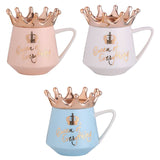 Crown Coffee Mug Royal Queen Ceramic 11oz Cup | Home or Office | For Women | Great Mother's Day Gift