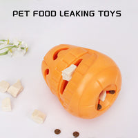 Planetary Pets™ | Interactive Durable Thermoplastic Rubber Dog Chew Toy Halloween Pumpkin Shaped | Treat-Dispensing Funnel Toy For All Breed Sizes |  Pet Puzzle Toy For Teething & Boredom