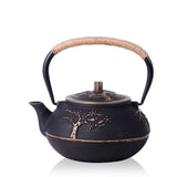@BuyMartianHome | 30 oz Cast Iron Tetsubin Teapot | Japanese Style Hand-Painted Tea Kettle for Loose Leaf Tea | Traditional Iron Tea Pot | For Tea Lovers