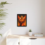 54 Mondays™ Project | LaReina the Phoenix Queen – Beverly Hills Edition | Fire-Wing Warrior & Astronaut Cosmic Noir Portrait | Limited Gold Max Fuega™ Signature | FSC-Certified Framed Matte Canvas