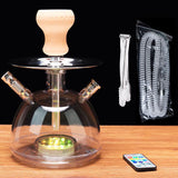 @BuyMartian | Hookah in Wonderland | Chessy Cat Vibes | Choose Your Glow: Single or Double Hose | Portable Remote Control LED Edition