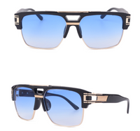 European & American Trendy Anti-Blu-ray Sunglasses: Black Square Fashion, Resin Lens, PC Frame - UV400 Protection!