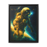 54 Mondays™ Project | Lone Orbit – Beverly Hills Edition | Astronaut Deep Space Portrait | Cosmic Noir Wall Art | Limited Gold Max Fuega™ Signature | FSC-Certified Framed Matte Canvas