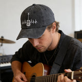 2pcs Guitar Accessories Baseball Cap Guitar Hat Gifts For Women and Men, Adjustable Embroidered Wash Cotton Unisex Baseball Cap