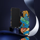 Indigenous Blue iPhone Tough Cases – Artistic Protective Covers | Fits iPhone 8 to iPhone 16 Pro Max | Licensed Design by Quuban Quinterro™