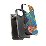 Indigenous Blue iPhone Tough Cases – Artistic Protective Covers | Fits iPhone 8 to iPhone 16 Pro Max | Licensed Design by Quuban Quinterro™