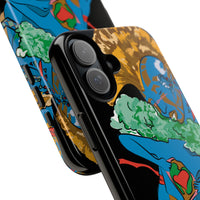 Indigenous Blue iPhone Tough Cases – Artistic Protective Covers | Fits iPhone 8 to iPhone 16 Pro Max | Licensed Design by Quuban Quinterro™