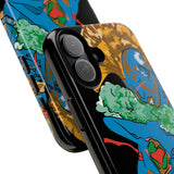 Indigenous Blue iPhone Tough Cases – Artistic Protective Covers | Fits iPhone 8 to iPhone 16 Pro Max | Licensed Design by Quuban Quinterro™