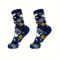 Your Fave Holiday Merch | @BuyMartian Unisex Festive Halloween Novelty Socks | 4 or 5 Pack | Spooky Animal Skeleton, Skulls, Pumpkins, Bats, and Eyeballs Design | Soft, Breathable, Stretchy | For Parties, Cosplay, Casual wear | Great Gift