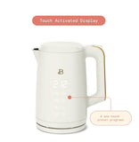 Elevate Your Tea Time | Drew Barrymore's Chic Beautiful Black Sesame or White Icing Programmable 1.7-Liter Electric Kettle | Touch-Activated