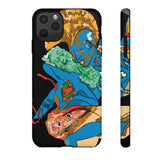 Indigenous Blue iPhone Tough Cases – Artistic Protective Covers | Fits iPhone 8 to iPhone 16 Pro Max | Licensed Design by Quuban Quinterro™