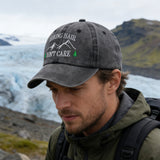 2pcs Camper Accessories Hiking Hair Hats Mountain Trees For Women and Men, Adjustable Embroidered Wash Cotton Unisex Baseball Cap
