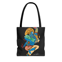 Indigenous Blue Limited Edition Tote Bag – Signed Collectible Art Bag by CIQ Designs x Buy Martian Merch™ | Numbered Series of 100 with Digital Certificate