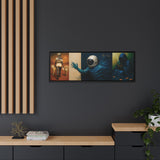 54 Mondays™ Project | Out Sight Out of Mind Out of Love – Beverly Hills Edition | Cosmic Noir Triptych | Limited Gold Max Fuega™ Signature | FSC-Certified Framed Matte Canvas