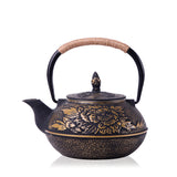 @BuyMartianHome | 30 oz Cast Iron Tetsubin Teapot | Japanese Style Hand-Painted Tea Kettle for Loose Leaf Tea | Traditional Iron Tea Pot | For Tea Lovers