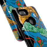 Indigenous Blue Google Pixel Tough Cases – Artistic Protective Covers | Fits Pixel 3 to Pixel 9 Pro | Licensed Design by Quuban Quinterro™