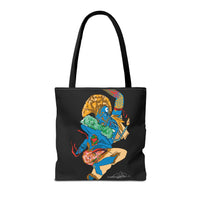Indigenous Blue Limited Edition Tote Bag – Signed Collectible Art Bag by CIQ Designs x Buy Martian Merch™ | Numbered Series of 100 with Digital Certificate