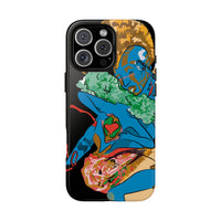 Indigenous Blue iPhone Tough Cases – Artistic Protective Covers | Fits iPhone 8 to iPhone 16 Pro Max | Licensed Design by Quuban Quinterro™