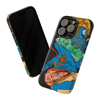 Indigenous Blue iPhone Tough Cases – Artistic Protective Covers | Fits iPhone 8 to iPhone 16 Pro Max | Licensed Design by Quuban Quinterro™