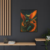 54 Mondays™ Project | Mona Marlowe: The Winged Reckoning – Beverly Hills Edition | Cosmic Noir Wall Art | Limited Gold Max Fuega™ Signature | FSC-Certified Framed Matte Canvas