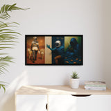 54 Mondays™ Project | Out Sight Out of Mind Out of Love – Beverly Hills Edition | Cosmic Noir Triptych | Limited Gold Max Fuega™ Signature | FSC-Certified Framed Matte Canvas