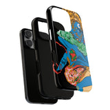 Indigenous Blue iPhone Tough Cases – Artistic Protective Covers | Fits iPhone 8 to iPhone 16 Pro Max | Licensed Design by Quuban Quinterro™