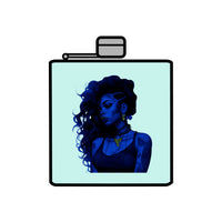 Your Fave Travel Merch | Tatted Teyanna Stainless Steel Flask (6oz) | Blue Velvet