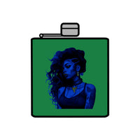 Your Fave Travel Merch | Tatted Teyanna Stainless Steel Flask (6oz) | Blue Velvet