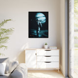 54 Mondays™ Project | Silent Giant – Beverly Hills Edition | Astronaut Facing Gas Giant | Cosmic Noir Wall Art | Limited Gold Max Fuega™ Signature | FSC-Certified Framed Matte Canvas