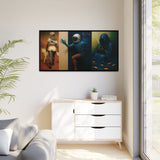 54 Mondays™ Project | Out Sight Out of Mind Out of Love – Beverly Hills Edition | Cosmic Noir Triptych | Limited Gold Max Fuega™ Signature | FSC-Certified Framed Matte Canvas