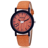 Mens Quality Fashion Wooden Watch | Wood Color Korean Velvet + Drill Band |Quartz Movement | Casual All Occasions | Gift For Men