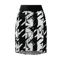 Your Fave Travel Merch | Buffalo Plaid & Houndstooth Print Smooth Operator Women's AOP Pencil Skirt