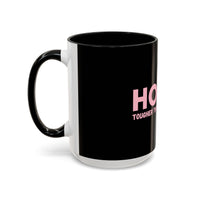 Hopeful Pink Ribbon Coffee Mug - Inspiration Gift for Cancer Survivors, Encouragement Cup, Supportive Breast Cancer Awareness