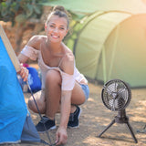 1Pc 10400mah Portable Camping Fan With LED Light Rechargeable Tripod Tent Hanging Fan Lantern Portable Foldable Oscillating Table Fan With 3 Brightness 4 Speeds