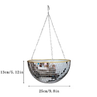 Max Garden Galax ™ Unique Mirror-Shaped Hanging Planter for Home & Garden | Disco Ball Funk | Flower & Plant Pot (Various Colors)