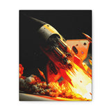 Buy Martian Merch ™ | Space City HTX MJM | Mars (Steampunk Rocket) Premium Gallery Wrap (Various Sizes)