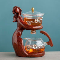 For Tea Lovers | @BuyMartian Modern Martian Semi-Automatic Kung Fu Zen Tea Maker | @TheSaucyMartian She's Like The Wind Heat-Resistant Glass Tea Tureen Teapot Decor | 6-Person Tea Set w/ Cups &