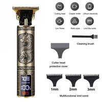 @BuyMartianTravel | Professional Cordless Hair Clipper Everyday / Travel Set for Men – Retro Metal Body, Precision Blades & LED Display