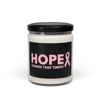 Hope Candle – “Tougher Than Tumors” Pink Ribbon Soy Candle | Breast Cancer Awareness Gift for Survivor, Fighter, or Supporter | Scented or Unscented