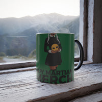 BuyMartianHome Abstract Alien Buy Martian Merch™ Color Morphing Mug, 11oz (TheBlogFAZ.com Green Sunrise)