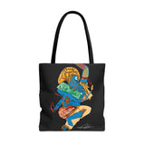 Indigenous Blue Limited Edition Tote Bag – Signed Collectible Art Bag by CIQ Designs x Buy Martian Merch™ | Numbered Series of 100 with Digital Certificate
