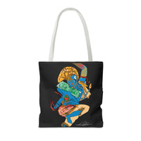 Indigenous Blue Limited Edition Tote Bag – Signed Collectible Art Bag by CIQ Designs x Buy Martian Merch™ | Numbered Series of 100 with Digital Certificate