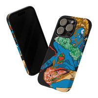 Indigenous Blue iPhone Tough Cases – Artistic Protective Covers | Fits iPhone 8 to iPhone 16 Pro Max | Licensed Design by Quuban Quinterro™