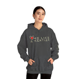 Love Me Like a Martian™ Hoodie – Unisex Heavy Blend Graphic Sweatshirt | Logic & Love Collection